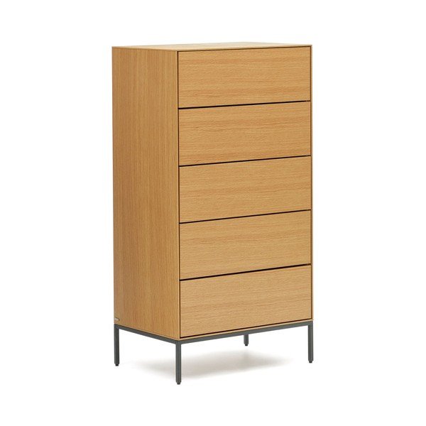 Wysoka komoda w dekorze dębu 60x114 cm Vedrana – Kave Home-image-2