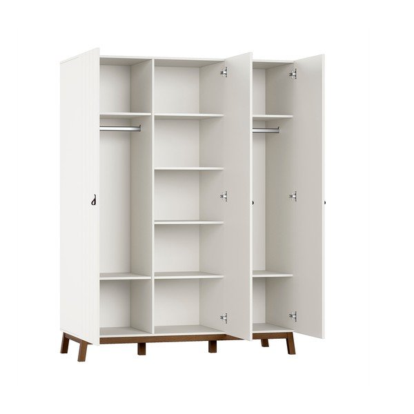 Beżowa szafa dziecięca 149x196x58 cm Sezane – Vipack-image-2