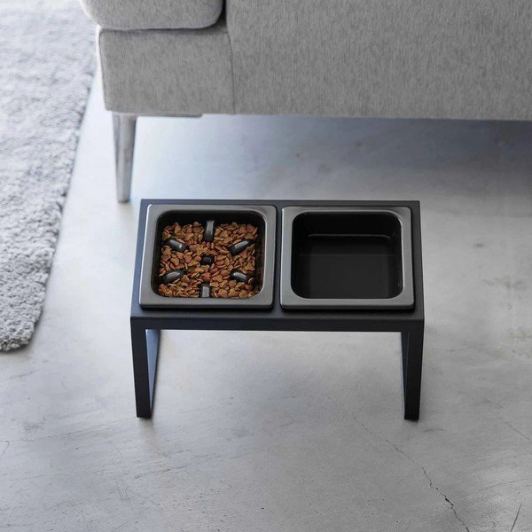 Zestaw misek ze stojakiem dla czworonoga ceramiczny Nooks – YAMAZAKI-image-2