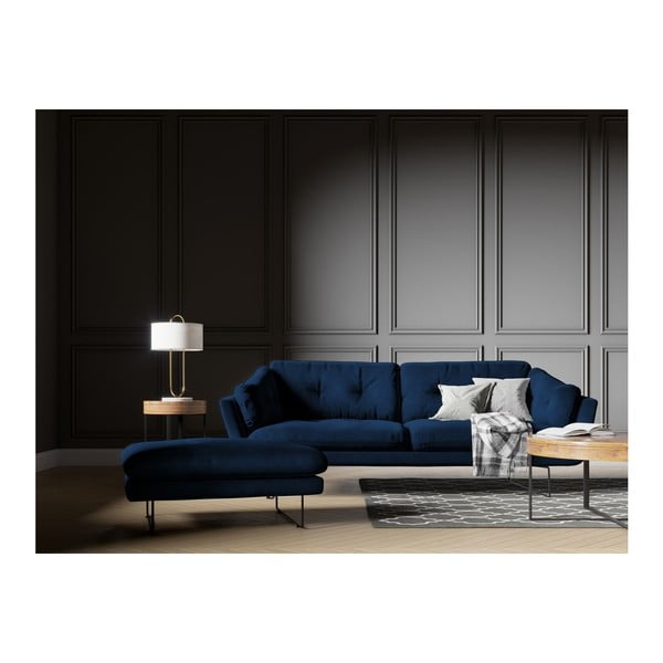Granatowa sofa z aksamitnym obiciem Windsor & Co Sofas Gravity-image-4