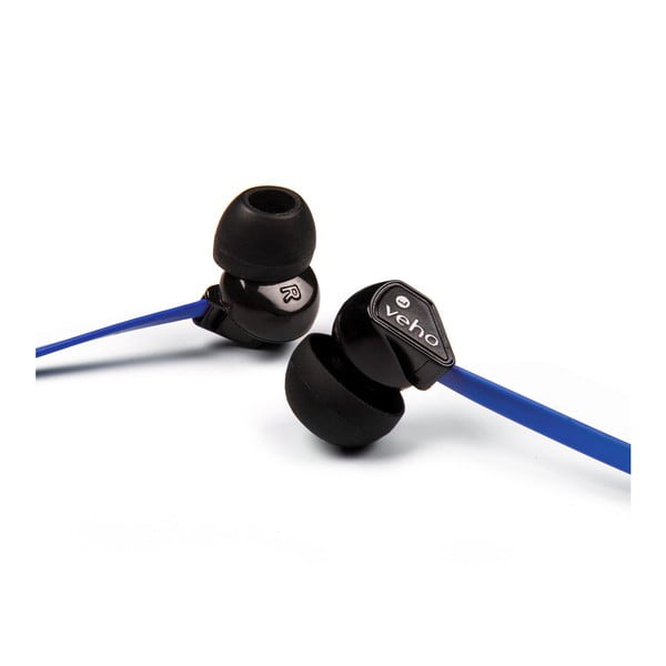 Niebieskie słuchawki douszne Veho Z-1