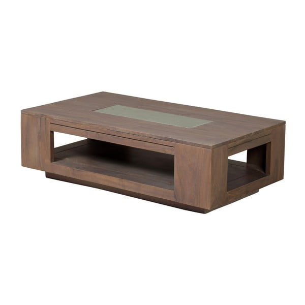 Prostokątny stolik z szarego drewna akacjowego Woodjam Zara