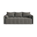 Ciemnoszara rozkładana/ze schowkiem sofa 225 cm Moku – Makamii