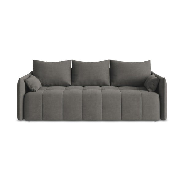 Ciemnoszara rozkładana/ze schowkiem sofa 225 cm Moku – Makamii