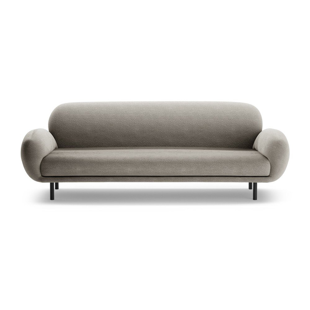 Szara sofa z materiału bouclé 208 cm Poppy – Micadoni