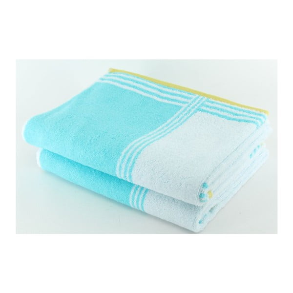 Komplet 2 ręczników Blue Line, 70x140 cm