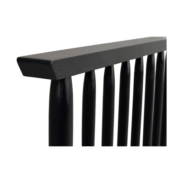 Czarny zagłówek z litego drewna dębowego 194x84 cm Riggins – Rowico-image-4