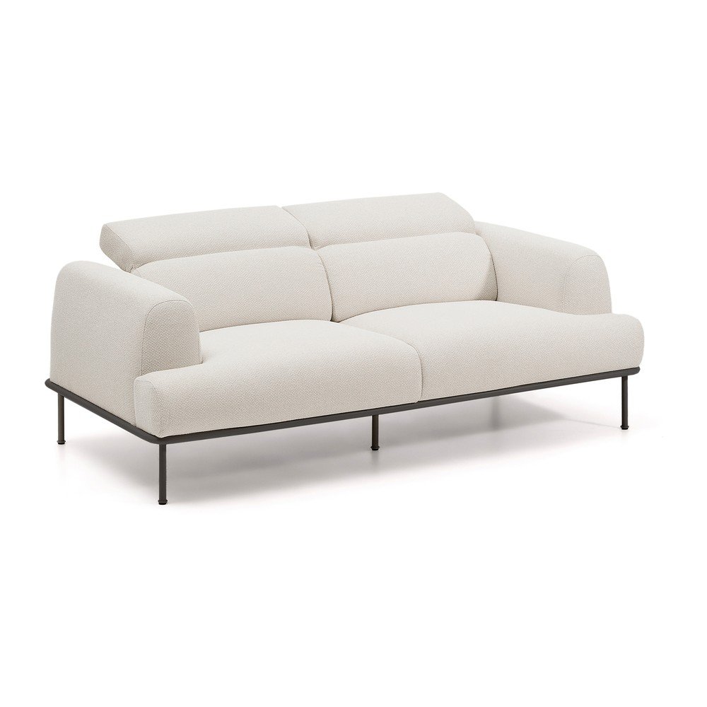 Beżowa częściowo rozkładana sofa z tkaniny szenilowej 214 cm Aurum – Kave Home (zdjęcie 10)