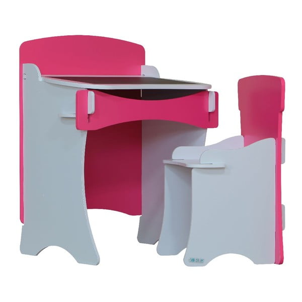 Biurko i krzesło dziecięce Pink