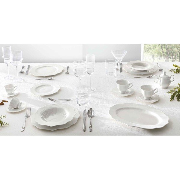 Zestaw talerzy 18 szt. new bone china dla 6 osób Queen – Brandani-image-1