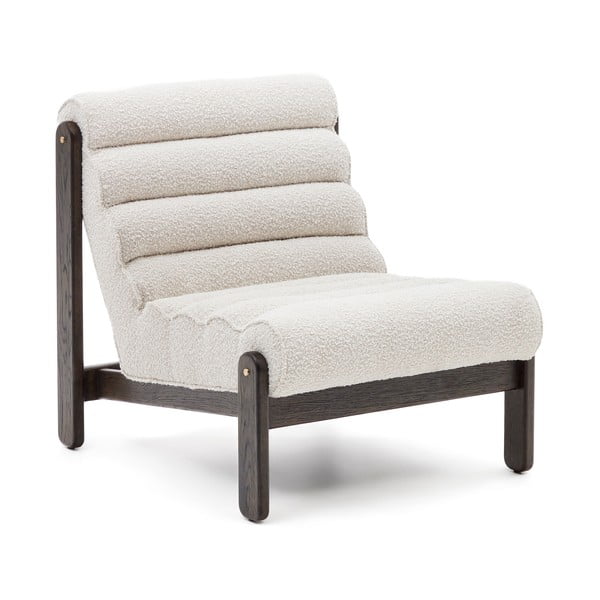 Biały fotel z materiału bouclé Magira – Kave Home