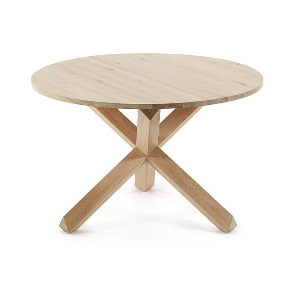 Stół z drewna dębowego Kave Home Nori, ø 120 cm