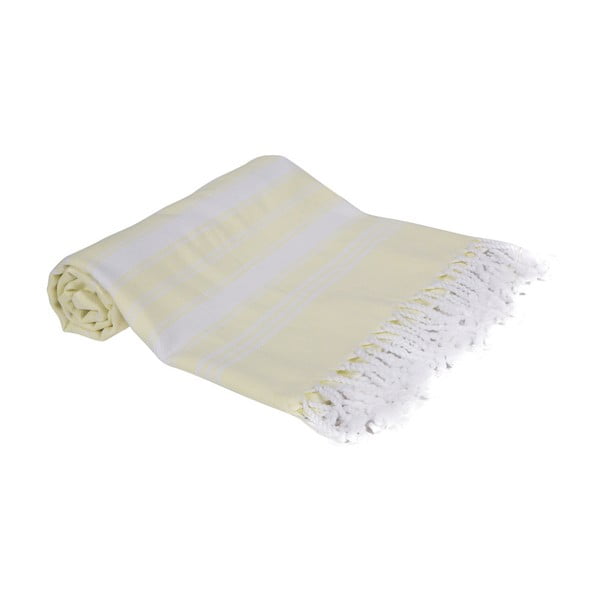 Jasnozielony ręcznik kąpielowy tkany ręcznie Ivy's Nuray, 100x180 cm