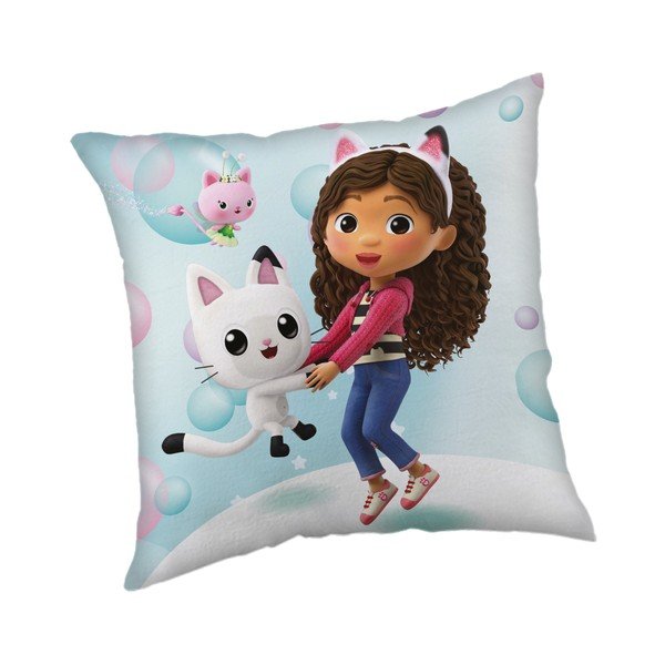 Poduszka dziecięca z mikropluszu 40x40 cm Gabby´s Dollhouse Bubbles – Jerry Fabrics