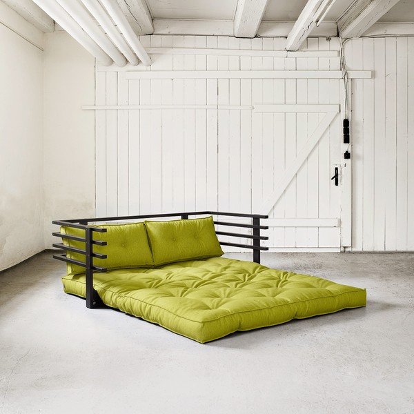 Sofa rozkładana dwuosobowa Karup Funk Black/Pistacie-image-1