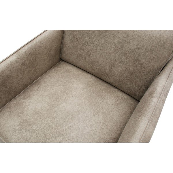 Jasnoszary fotel z imitacji skóry BePureHome Statement-image-1