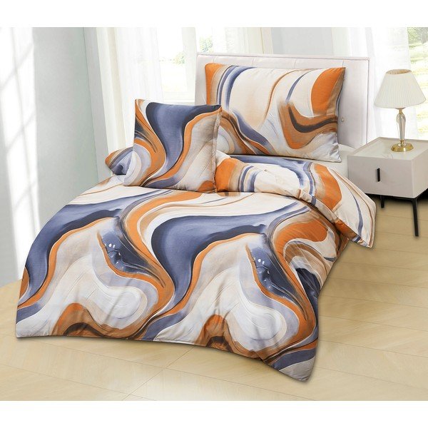 Pościel jednoosobowa z mikrosatyny 3-częściowa 140x200 cm Gonzalo – My House-image-1