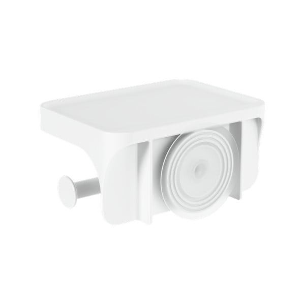 Biały samoprzylepny uchwyt na papier toaletowy z plastiku z recyklingu Flex Adhesive – Umbra-image-2