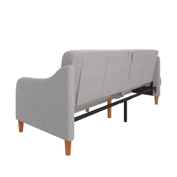 Jasnoszara sofa rozkładana 196 cm Jasper – Støraa-image-4