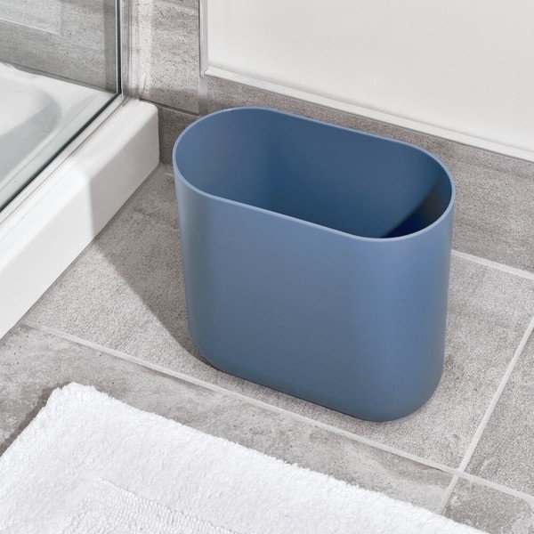 Niebieski kosz na śmieci iDesign Slim Cade, 6,5 l-image-1
