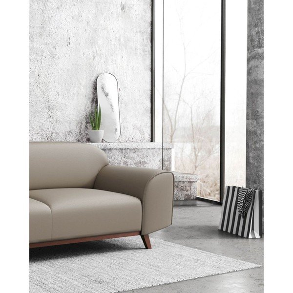 Jasnobrązowa skórzana sofa 193 cm Nesbo – MESONICA-image-3
