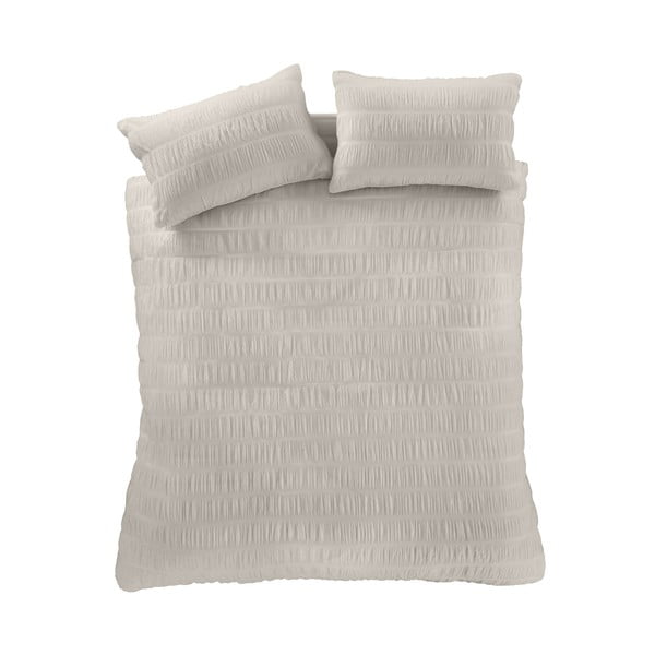 Beżowa pościel dwuosobowa 200x200 cm Seersucker – Catherine Lansfield