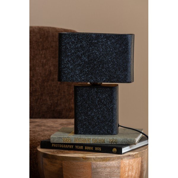 Czarna metalowa lampa stołowa (wysokość 33 cm) Boaz Recto – Leitmotiv-image-1