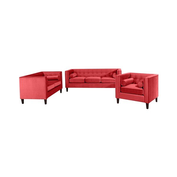 Ciemnoczerwona sofa Max Winzer Jeronimo, 154 cm-image-1