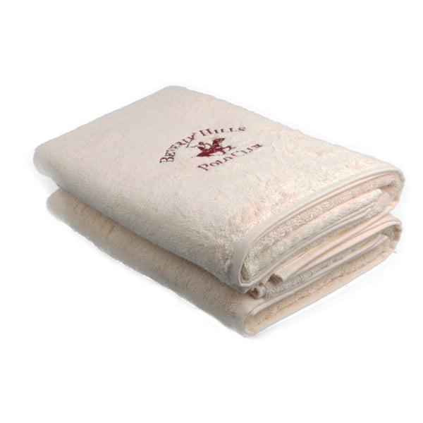 Zestaw 2 kremowych ręczników Beverly Hills Polo Club Eponj, 70x140 cm