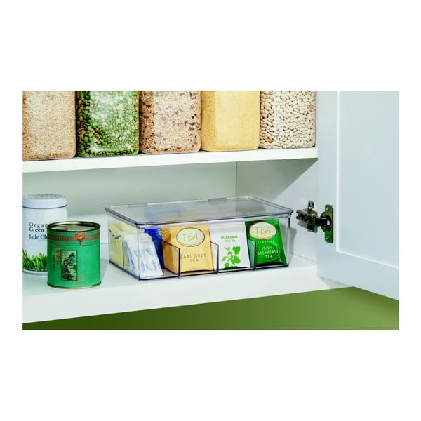 Pudełko na herbaty ekspresowe iDesign Binz Tea, 27,5x18,5 cm-image-2