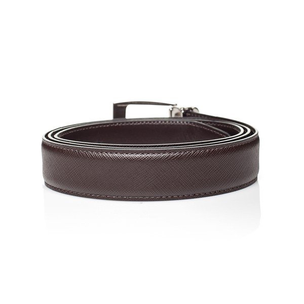 Ciemnobrązowy skórzany pasek męski Ferruccio Laconi Arv, dł. 95 cm-image-2