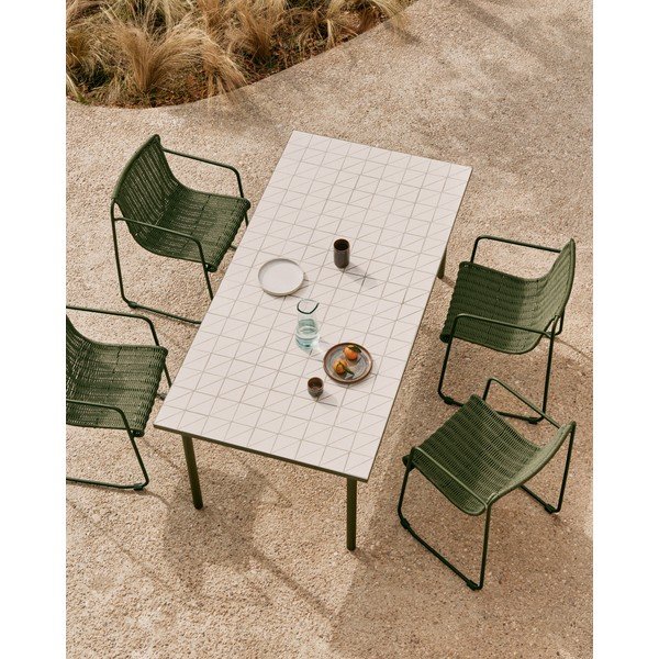 Stalowy stół ogrodowy 91x182 cm Maurina – Kave Home-image-3