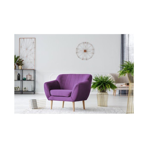 Fioletowy fotel Mazzini Sofas Benito-image-3