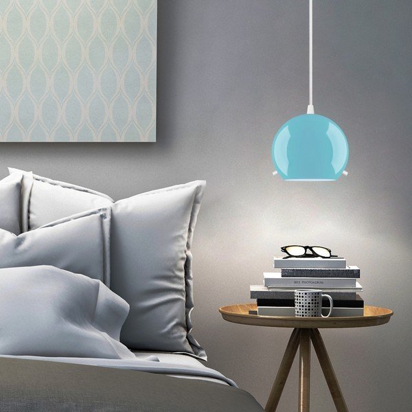 Niebieska błyszcząca lampa wisząca Sotto Luce MYOO Elementary 1S-image-1