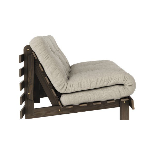 Szarobeżowa lniana rozkładana sofa 160 cm Roots Carob – Karup Design-image-4