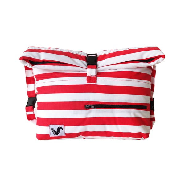 Ręcznie wykonana torba plażowa Origama Red Stripes