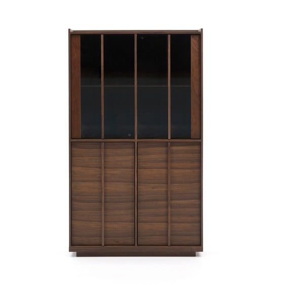 Brązowa witryna w dekorze orzecha 100x170x40 cm Onix – Kave Home