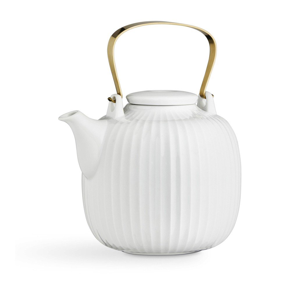 Biały porcelanowy dzbanek do herbaty Kähler Design Hammershoi, 1,2 l