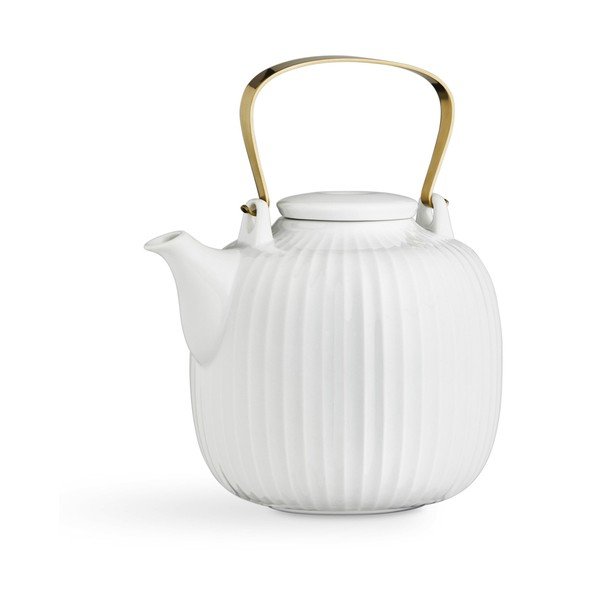 Biały porcelanowy dzbanek do herbaty Kähler Design Hammershoi, 1,2 l