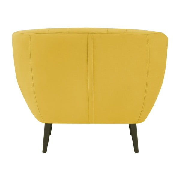 Żółty aksamitny fotel Mazzini Sofas Toscane-image-4
