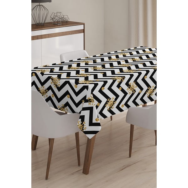 Świąteczny obrus z domieszką bawełny Minimalist Cushion Covers Happy New Year, 140x180 cm-image-1