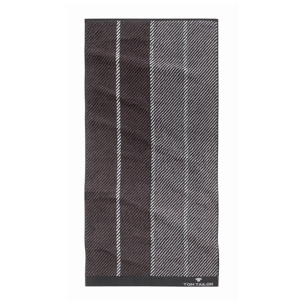 Ręcznik Tom Tailor Stripes Dark Grey, 50x100 cm