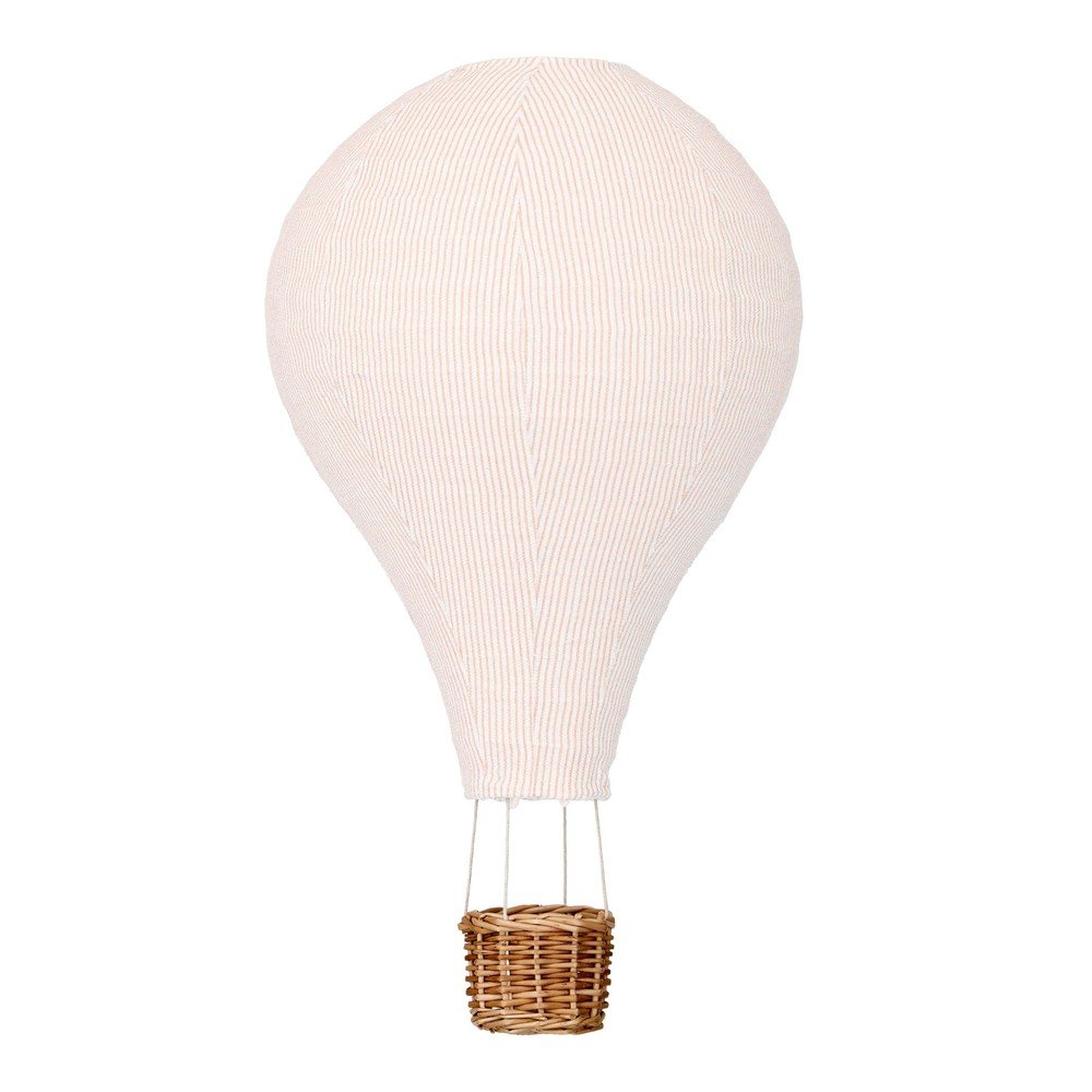 Różowy klosz do lampy dziecięcej z tekstylnym kloszem Classic Stripes Rose – Cam Cam Copenhagen