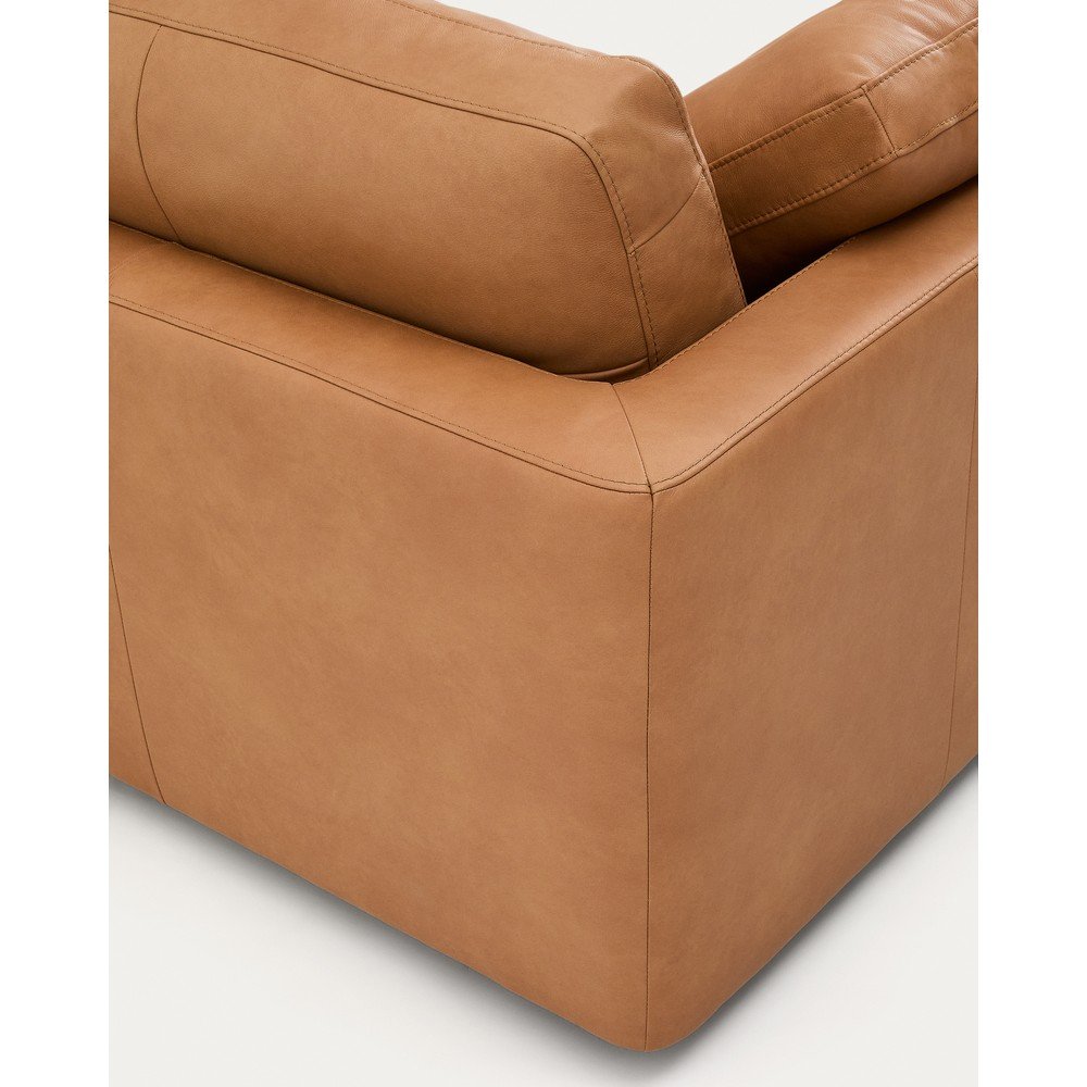 Brązowa skórzana sofa 300 cm Gala – Kave Home (zdjęcie 5)