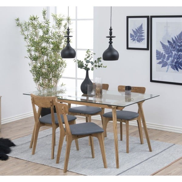 Szaro-naturalne tapicerowane krzesła zestaw 2 szt. Taxi – Actona-image-1