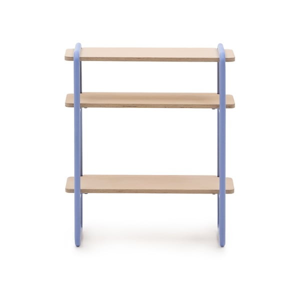 Jasnoniebiesko-naturalny wiszący regał dziecięcy w dekorze jesionu 60x70x28 cm Tinn – Kave Home-image-2