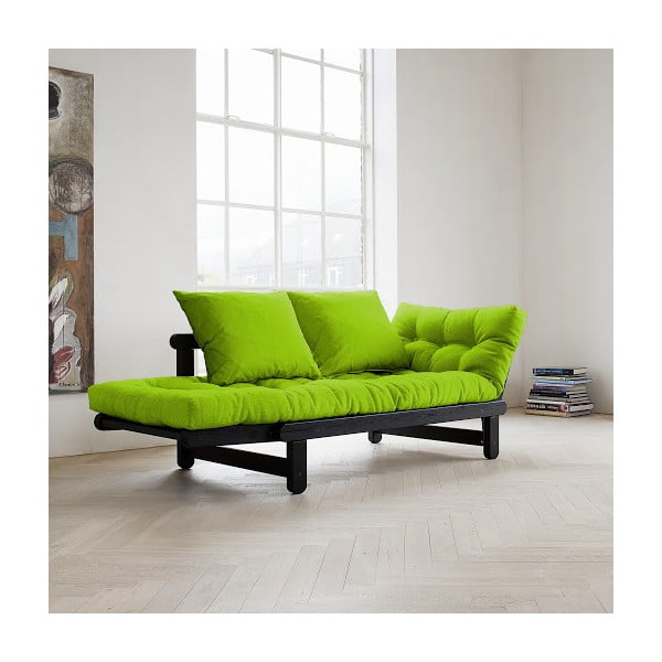 Sofa rozkładana Karup Beat Black/Lime-image-2