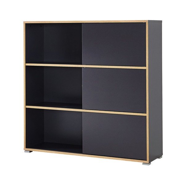 Czarna szafka z przesuwnymi drzwiczkami Germania Slide-image-3