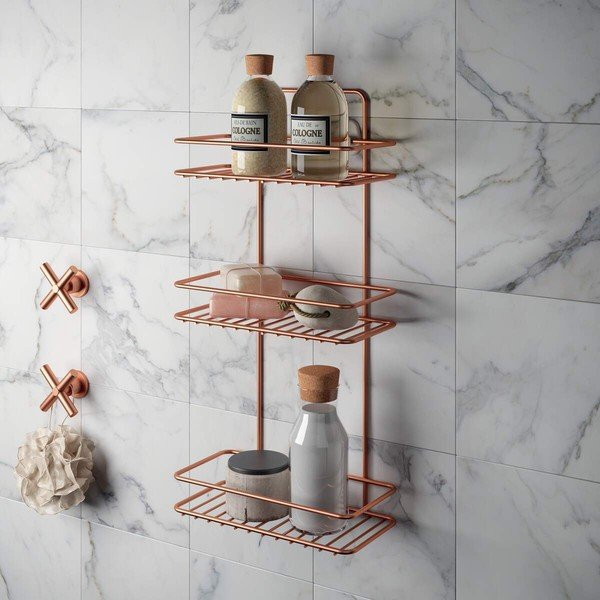 3-poziomowa półka łazienkowa Metaltex Copper-image-1