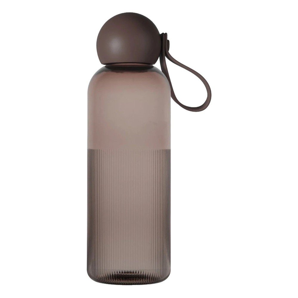 Brązowa podróżna butelka z plastiku z recyklingu 650 ml Tom – Sagaform